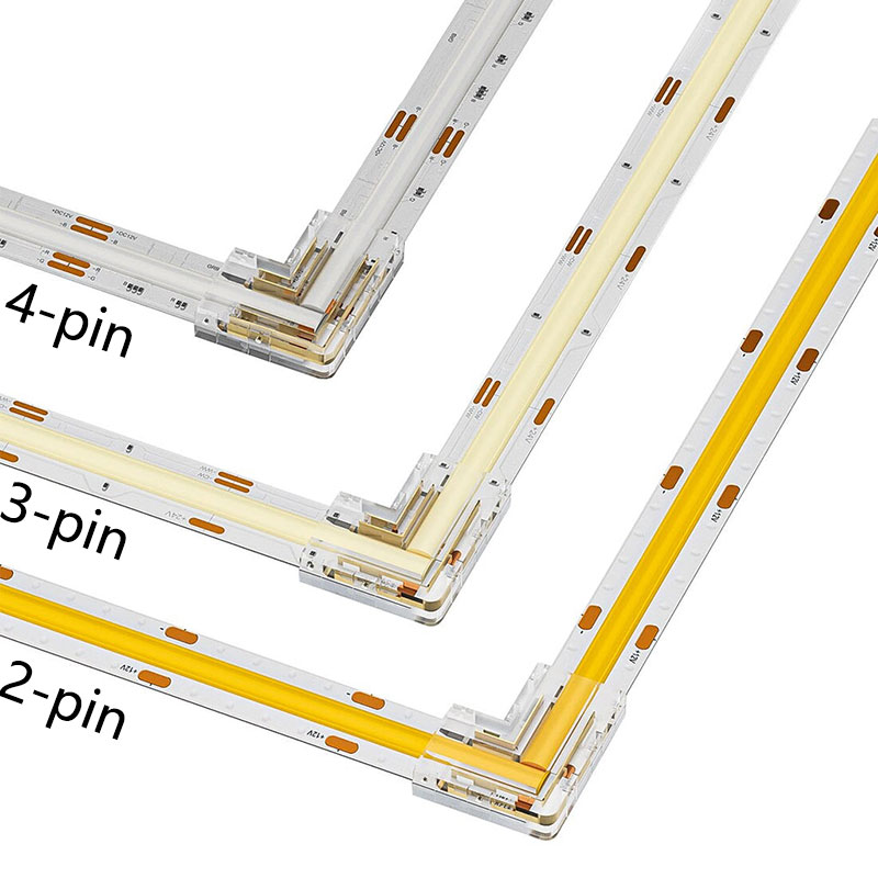 2/3/4Pin L-Shape COB LED Strip Light Corner Connectors, No Dark Area 2/3/4Pin L-Shape COB LED Strip Light Corner Connectors, No Dark Area